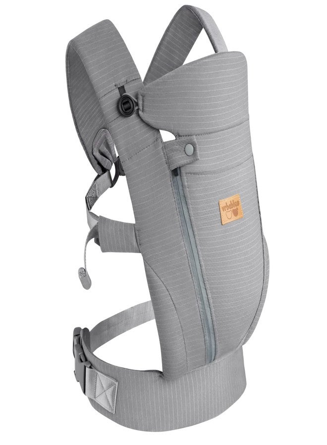 vrbabies New Upgrade Ergonomic Baby Carrier Newborn Toddler Wrap Carrier,Hands Free Baby Sitting Sling,Breathable,Perfect for Infants/Chest Sling for Babies Shower Gift (Striped Dark Grey, Upgrade-with Belt) - Image 1